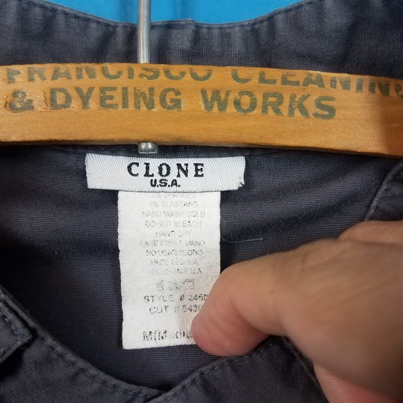 Vintage Mens banded collar short sleeve shi - Picture 7 of 7